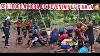 😱Eliza Pasa A Reventar La Piñata🥳 Los Niños Muy felices recojen dulces 🥰 [upl. by Alsworth]