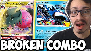 Regidrago VSTAR Makes Kyogre Even More BROKEN Turn 3 Aqua Storm Lost Box PTCGL [upl. by Ahsaten643]