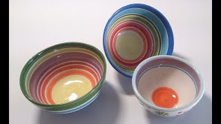 43 How to make ceramic bowl slab method  without a pottery wheelstep by step in real time [upl. by Kassia]