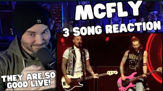 Metal Vocalist First Time Reaction  McFly  3 SONG REACTION [upl. by Kotta]