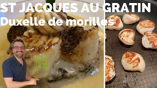 St jacques au gratin duxelle de morilles [upl. by Cirdahc974]