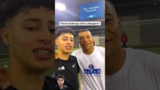 Flinch Challenge with Kylian Mbappe 🔥😍 challenge mbappe football soccer shorts [upl. by Hubert]