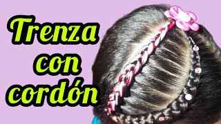 TRENZA TEJIDA CON COLA DE RATONTécnica para kanekalonTrenzado con cola de ratón [upl. by Lihas595]