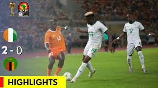 IVORY COAST 20 ZAMBIA  HIGHLIGHTS  AFCON QUALIFIERS 2025 [upl. by Evod435]