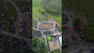 Aerial view of the Pond Hill Rodeo rodeo pondhillranch pondhillrodeo vermont bullriding [upl. by Sammons]