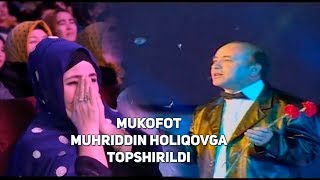 “Mukofot Muhriddin Holiqovga topshirildi” [upl. by Nylrahs]