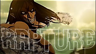 Eren vs Reiner AOT  RAPTURE EditAMV [upl. by Neelhtakyram911]