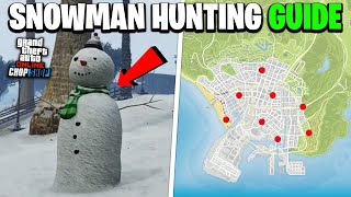 All 25 Snowman Locations Easy 250000  SNOWMAN OUTFIT  GTA Online Christmas Treasure Hunt Guide [upl. by Yrallam166]