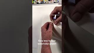 Easy way to tear watercolor paper watercolorpainting painting [upl. by Biagio]