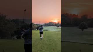 Sunset tee shot Harewood downs 18th [upl. by Lady]