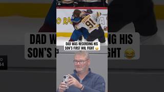 Matt Stienburg got into a fight in his NHL debut and dad was filming the whole thing 🤳 [upl. by Arzed463]