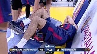 Álex Abrines se retira lesionado del partido [upl. by Py]