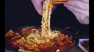 ASMR MUKBANG Sausage Stew부대찌개 먹방 [upl. by Ahsirt]