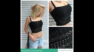 Crochet Crop Top Pattern [upl. by Dlopoel]