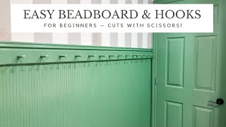 Easy DIY Beadboard alternative With Hooks  Cuts With Scissors  For Beginners [upl. by Atibat468]