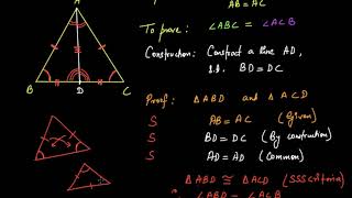 Isosceles triangle sides and angles relation Hindi  Class 7 India  Khan Academy [upl. by Kat]