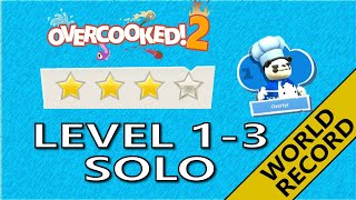 Overcooked 2 – Level 13  4Stars World record  1 Player  Score 1172 [upl. by Elamor]