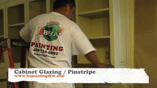 Cabinet Glazing  Kitchen Cabinet Refinishing  Dallas FT Worth Texas [upl. by Eidnil]