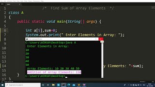 Java program to Add array elements  Sum of Array Elements in Java [upl. by Bary]