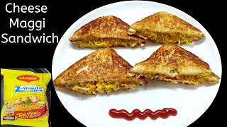 Maggi Masala Sandwich  sandwich recipe  easy sandwich recipe  Cheesy Maggi Masala Sandwich [upl. by Eustatius]