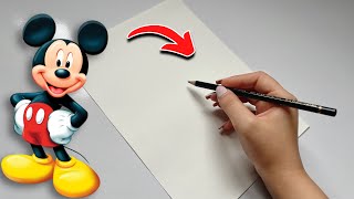 I Drew Mickey Mouse in MINUTES and Heres What Happened‼️🤗 [upl. by Ashwell]