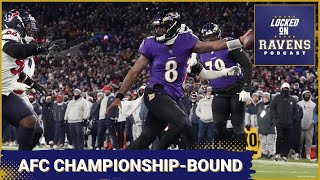 Baltimore Ravens advance to AFC Championship by CRUSHING Houston Texans in Divisional Round [upl. by Aynwad71]