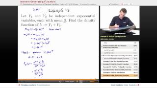 quotMoment Generating Functions of Random Variablesquot  Probability with Educatorcom [upl. by Lucho]