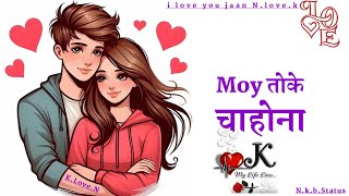 Chahona Moy Toke चहोना।।New Nagpuri Love Romantic Lyrics Status Video 2024।। [upl. by Ferretti]