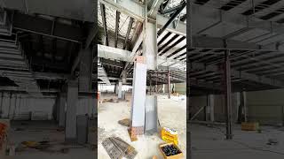 Heightening house steel structure column process Good tools and machinery make work easy [upl. by Sousa]