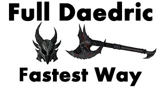 Skyrim Remastered FULL DAEDRIC Armor EASY WAY Special Edition NO SMITHING Walkthrough Guide [upl. by Tucker]