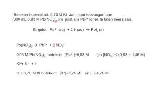 oefeningen met rekenen aan neerslagreacties [upl. by Analise648]