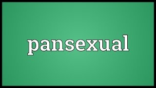 Pansexual Meaning [upl. by Radborne]