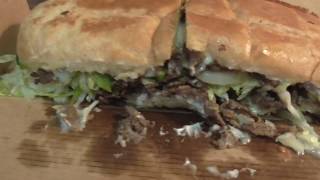 Food Reviews Mancinos Steak And Cheese Grinder 16quot With Some Jalapeno Peppers [upl. by Ferdinand]