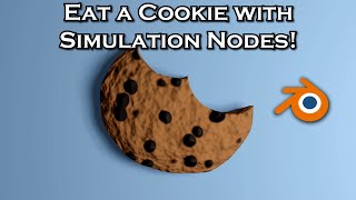 Cookie Eating Animation Using Simulation Nodes  Blender Tutorial [upl. by Pierro152]