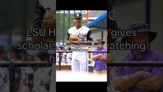 LSU Head Coach Gives Scholarship After Watching His Bullpen shorts [upl. by Etnomed]