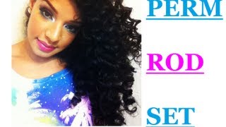 Perm Rod Set On Natural Curly Hair Tutorial [upl. by Guerin332]