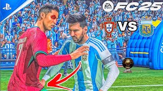 FC 25 Portugal VS Argentina Ronaldo VS MESSI GAMEPLAY PS5 4K UHD FC25 messi ronaldo gameplay [upl. by Ahseikan]