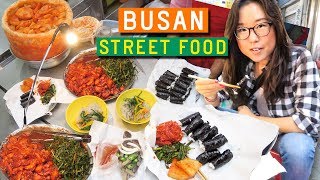 KOREAN STREET FOOD at Gukje Market in Busan [upl. by Onitnatsnoc]