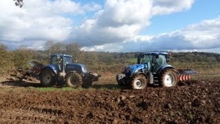 labour et semis avec 3 tracteurs [upl. by Hagile417]