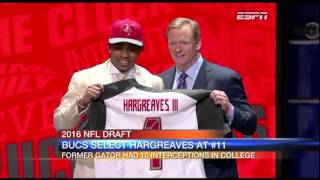 Buccaneers select Vernon Hargreaves wih their first round pick [upl. by Aihsema]