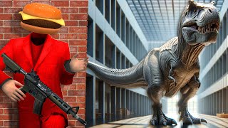 Museum Hide and Seek Turns to Dinosaur Survival in Gmod Garrys Mod RP [upl. by Ainoyek]