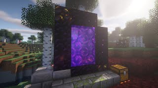 creating a nether portal to go in nether survival world minecraft [upl. by Elwood630]