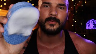 ASMR Back to Sleep My Friend Positive Masculinity Facial Treatment  Brushing  Personal Attention [upl. by Irma]