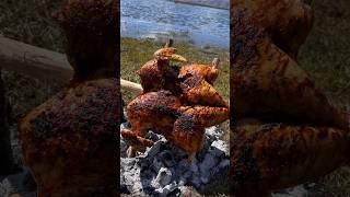 Delicious grilled chicken with special sauce in nature [upl. by Spancake]