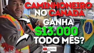 Salario de caminhoneiro no Canada confira entrevista com caminhoneiro Alex brasileiro mineiro [upl. by Eanal]