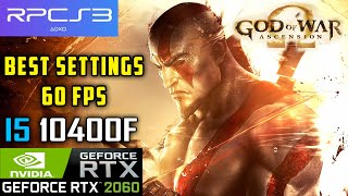 God of War Ascension RPCS3 Best Settings For 60 FPS  RTX 2060 12gb  I5 10400f PC Performance [upl. by Kissiah]