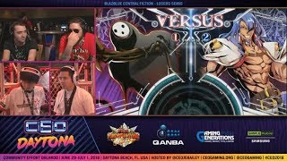 CEO 2018 BBCF  GGWP  Souji Arakune Vs Clim Azrael BlazBlue Central Fiction Losers Semis [upl. by Matrona]