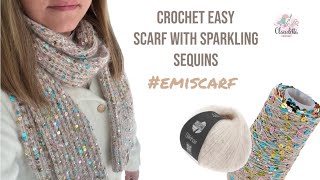 Easy Scarf Crochet Pattern – Shine Bright This Winter emiscarf [upl. by Abehsat]