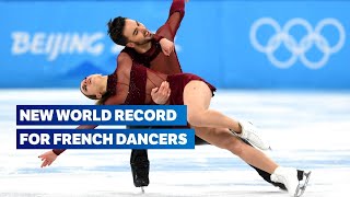 World Record  Papadakis and Cizeron ice dance highlights  Figure Skating Beijing 2022 [upl. by Puttergill29]