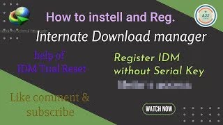 How to Register IDM without Serial Key  IDM Trial Reset  life time access  IDM Free Register [upl. by Fortna841]